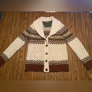 Eddie Bauer Sweater Cardigan Wool/Nylon